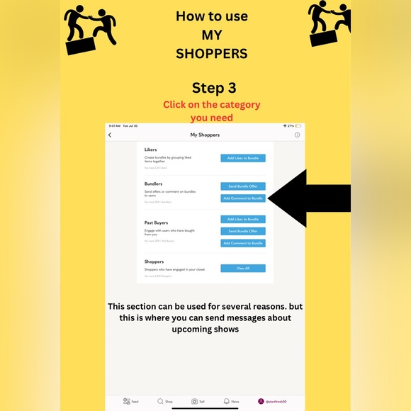 HOW TO USE “MY SHOPPERS” in your closet - Picture 3 of 5